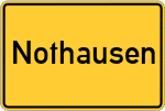Place name sign Nothausen