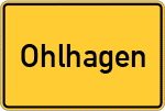 Place name sign Ohlhagen