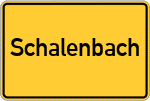 Place name sign Schalenbach, Oberberg Kreis