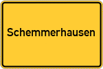 Place name sign Schemmerhausen, Oberberg Kreis