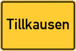 Place name sign Tillkausen