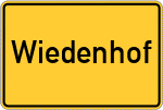 Place name sign Wiedenhof