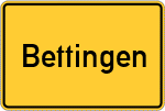 Place name sign Bettingen, Oberberg Kreis