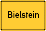 Place name sign Bielstein, Rheinland