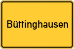 Place name sign Büttinghausen