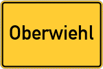 Place name sign Oberwiehl, Rheinland