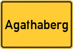 Place name sign Agathaberg