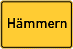 Place name sign Hämmern