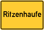 Place name sign Ritzenhaufe