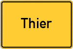 Place name sign Thier, Rheinland