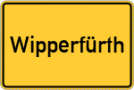 Place name sign Wipperfürth