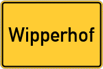 Place name sign Wipperhof