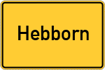 Place name sign Hebborn