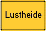 Place name sign Lustheide