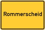 Place name sign Rommerscheid