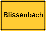 Place name sign Blissenbach