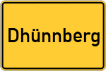 Place name sign Dhünnberg