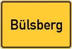 Place name sign Bülsberg, Rheinland
