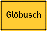 Place name sign Glöbusch