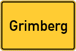 Place name sign Grimberg, Rheinland