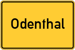 Place name sign Odenthal