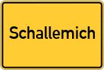 Place name sign Schallemich, Rheinland