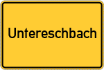 Place name sign Untereschbach