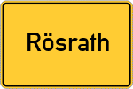 Place name sign Rösrath