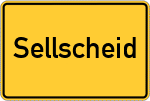 Place name sign Sellscheid