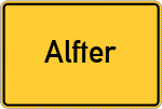 Place name sign Alfter