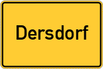 Place name sign Dersdorf