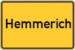 Place name sign Hemmerich, Kreis Bonn