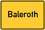 Place name sign Baleroth
