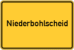 Place name sign Niederbohlscheid