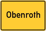 Place name sign Obenroth