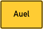 Place name sign Auel, Siegkreis