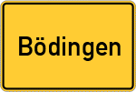 Place name sign Bödingen, Siegkreis
