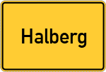 Place name sign Halberg, Siegkreis
