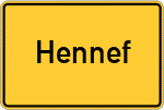 Place name sign Hennef