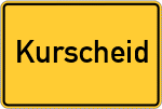Place name sign Kurscheid