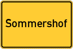 Place name sign Sommershof