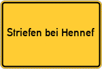 Place name sign Striefen bei Hennef, Sieg