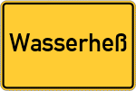 Place name sign Wasserheß
