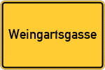 Place name sign Weingartsgasse