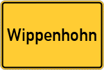 Place name sign Wippenhohn