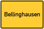 Place name sign Bellinghausen