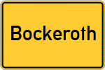Place name sign Bockeroth