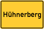 Place name sign Hühnerberg