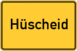 Place name sign Hüscheid