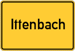 Place name sign Ittenbach